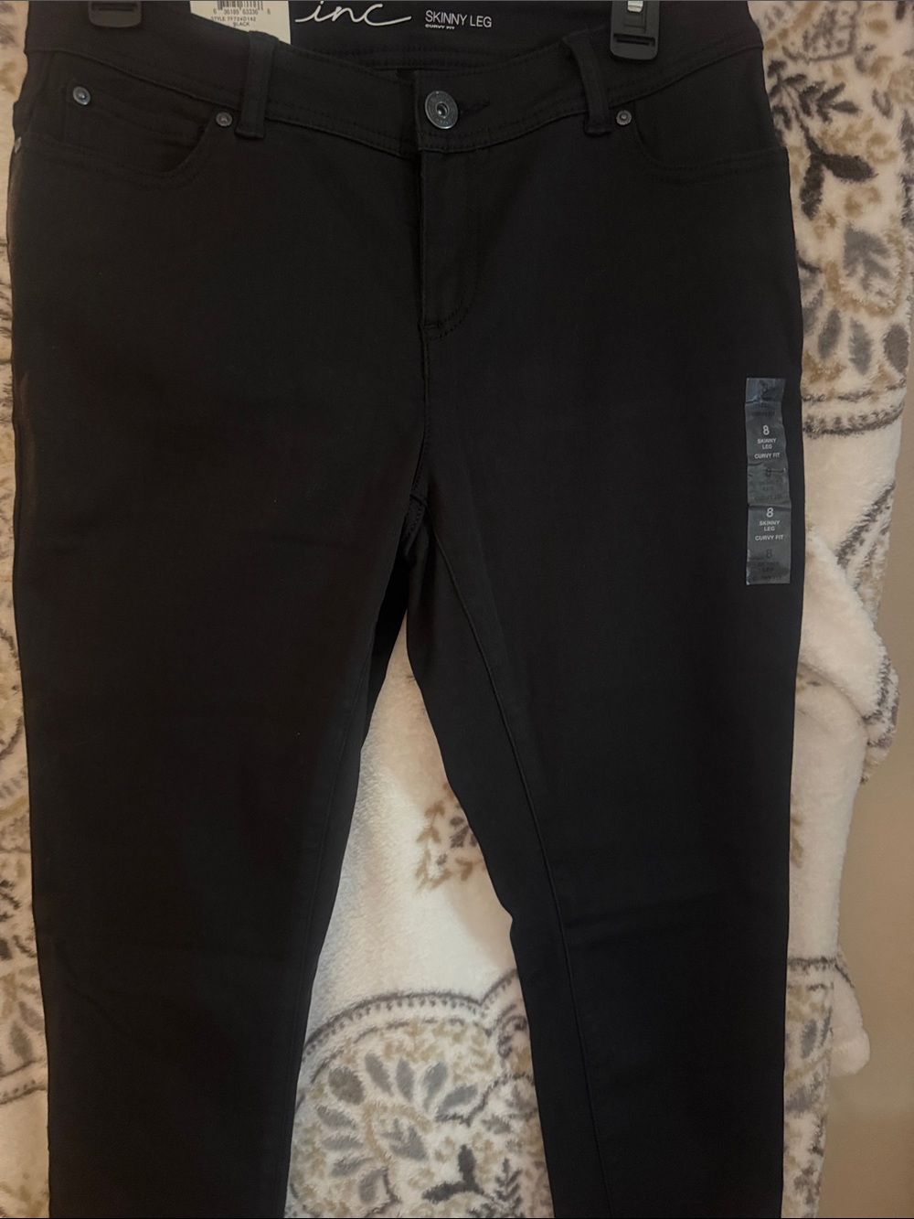INC International Concepts Black Skinny Leg Jeans
